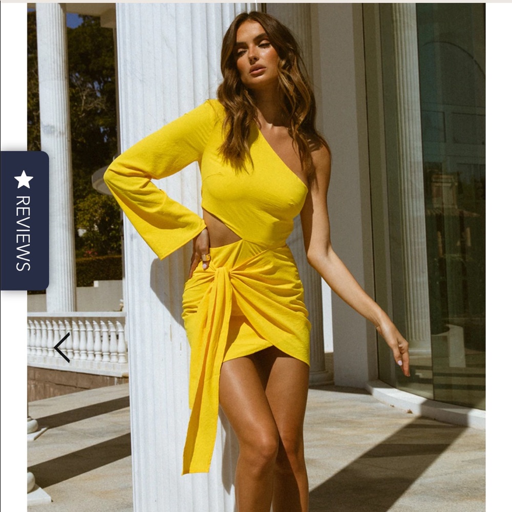 RUNAWAY THE LABEL - AVA DRESS IN YELLOW